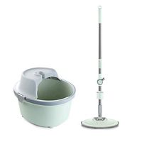 HXF- Rotating mop Wet and dry mop Hand free mop Household mop Stainless steel mop bucket Two in one single barrel Lightweight