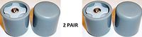 2 Pair -NOVA Walker Glide Tips for 1 1/8 INCH Glide Tips for Models 4070/4090 - FITS 1 1/8 in. Shaft (2 Pair)