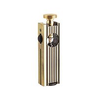 Heavy-Duty Vintage Trench Oil Lighter Retro Cigarette Cigar Flint Wheel Lighter Metal Refillable Fire Starter,Golden