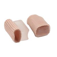 HEALIFTY 1 Pair Bunion Relief Sleeve Nylon Overlapping Separation Thumb Valgus Correctors Relieve Pain Toe Separator (Khaki)