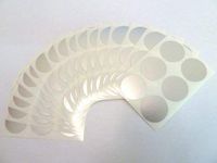Minilabel 102 Labels , 25mm Diameter Round , Removable / Low Tack Colour Code Stickers Matt Silver