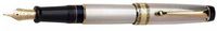 Aurora Optima - Silver Solid Bold Point Fountain Pen - AU-986-B