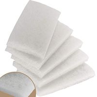 Commercial-Grade Non-Abrasive White Cleaning Pad 5 Pack by Mop Mob. Large, Multi-Purpose 10 in x 4 1/2 in Scouring Pad Fits Universal Holders. Great for Scrubbing Sinks, Tile, Windows and Fine China