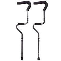 MYJZY Folding Underarm Adult Crutches(Pair),S-Shape Portable Medical Crutch with Height Adjustable,Ergonomic Lightweight Aluminum Alloy Walker