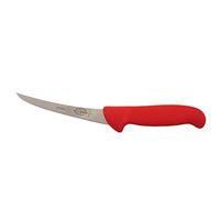 F. Dick Boning Knife, 6-in Curved/Stiff Blade, Red - ErgoGrip Series