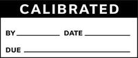 Calibration Label, ENG, Black/White, PK350