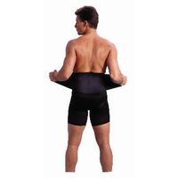 Saunders S'port All Back Support with White Compression Shorts: Men's, Small (Waist: 28" - 30")
