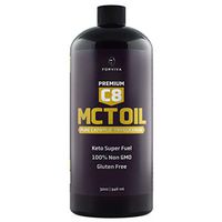 Premium C8 MCT Oil from Non-GMO Coconuts. Great with Coffee, Tea, Smoothies & Salad Dressings. Vegan Certified. Dairy & Gluten Free. 32 FL oz.