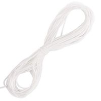White Elastic Cord 1/8-Inch(3mm) Round String Stretch Earloop 10M/20M/30M/50M/80M/100M (100M)