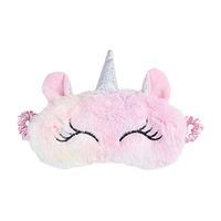 ACTLATI Cute Sleep Eye Mask Cartoon Breathable Blindfold with Elastic Strap Soft Eye Cover for Night Sleeping, Travel, Nap (New -Unicorn Eye mask Pink)