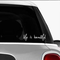 Life is Beautiful White Misc Laptop Skin Decal