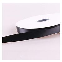 Yao Space Party Decoration Ribbon,Single-Sided Smooth 2CM Polyester with White Ribbon,Ribbon Decoration DIY Headwear (Color : Black)