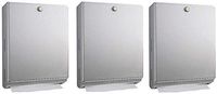 Bobrick 2620 ClassicSeries 304 Stainless Steel Surface Mounted Paper Towel Dispenser, Satin Finish, 10-3/4" Width x 14" Height x 4" Depth (Pack of 3)
