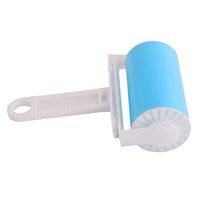 Cideros Reusable Sticky Picker Set Cleaner Lint Roller Clothes Pet Hair Fluff Remover and Dust Brush,Washable (Blue)