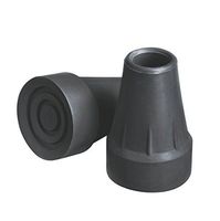Medline G00841 Guardian 7/8" Super Crutch Tip, Black (Pack of 8)