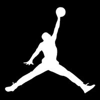 Air Jordan Basketball Vinyl Decal Car Truck Window Sticker Laptop Jumpman Logo, Die Cut Vinyl Decal for Windows, Cars, Trucks, Tool Boxes, laptops, MacBook - virtually Any Hard, Smooth Surface