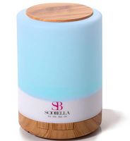 Sciobella Aromatherapy Essential oil Diffuser Ultrasonic Cool Mist and Lighting at once for Bedroom office (Light wood)