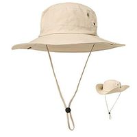 Repellent Fisherman's Hat Men's Summer Hiking Outdoor Fishing Hat Casual Breathable Covering Sun Hat Anti-Smashing Hat (Color : A)