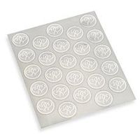 Gartner Platinum (Silver) Heart Adhesive Seals 25 Count 4 packs total 100 seals