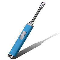Traioy Plasma Arc Lighter Rechargeable Windproof Flameless Long Neck 360° Curved Rotation for Candles, Barbecue, Camping, Home, Kitchen,M