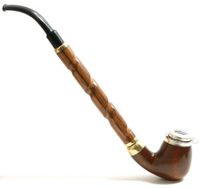 Mr. Brog Churchwarden Tobacco Pipe - Model No: 13 Dezerter Walnut - Pear Wood Roots - Hand Made