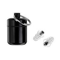 27db High Fidelity Silicone Musician Filter Earplugs Noise Reduction Cancelling Hearing Protection Earbud Reusable Sleep Care (Black)