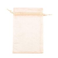 100pcs Sheer Drawstring Organza Bags Jewelry Pouches - 5 x 7 Inch Peach Transparent Gift Bags Jewelry Pouch Wrap for Wedding Party Christmas Favor
