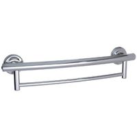 Grabcessories 61024 2-in-1 Grab Bar Towel Bar with Grips and Anchors, Chrome