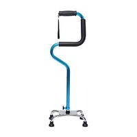 Crutches Canes Aluminium Alloy Walking Stick for The Elderly Four-Legged Multifunctional Walking Stick Medical Walker (Color : Blue)