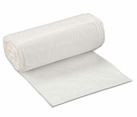 100 Trash Can Liners, Single-Use Plastic Bags for Small Wastebaskets, 10 Gallon Size, for 6 7 8 9 Gallon Sizes, 100 Clear Commercial Trash Can Liners, 1 Roll of 100