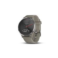 Garmin vívomove HR, Hybrid Smartwatch for Men and Women, Black w/Sandstone Silicone Band