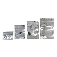 Colorful Mylar Aluminum Foil Zip Lock Bags Pouches Food Storage Pouches Accessory Snack Package Bags Zipper Aluminum Foil Food Grade Pouches (Pack of 100) (7.5x6.5 cm(2.95"x2.56"), Silver)