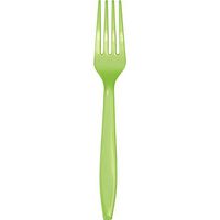 Club Pack of 288 Fresh Lime Green Premium Heavy-Duty Plastic Party Forks
