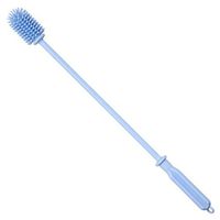 Silicone Bottle Brush Bottle Cleaner-Long Handle Baby Bottle Nipple Brush for Hydro Flasks, Vacuum Sports Bottles, Vase and Glassware (Blue, 14.9 inch)