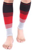Doc Miller Premium Calf Compression Sleeve Dress Series 1 Pair 20-30mmHg Strong Calf Support Graduated Pressure Sports Running Recovery Shin Splints Varicose Veins (BlackRedGray, XX-Large)