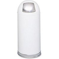 Safco Products 9636WH Dome Top Receptacle, 15 Gallon, 35"Hx15"D, White