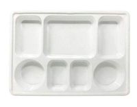 Quality Disposable Plastic Plates With 7 Compartments By Ekarro - Pack of 200 Pieces