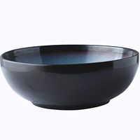 Bowl Ceramic Creative Salad Bowl Soup Bowl Household Large Bowl and Noodle Bowl Fruit Bowl Cuisine Bowl Baking Bowl Household tableware, retro bowl