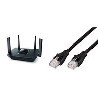 Linksys Max-Stream AC2200 Tri-band Wireless Router with AmazonBasics Cat-6 Ethernet Patch Cable - 5 Feet (1.5 Meters)