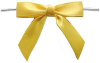 BAYWIND LTD; 2.75" Twist Tie Bows- 100pc (Yellow Gold)