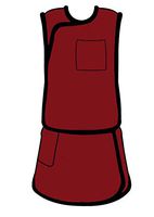 ALIMED 937245 Vest and Kilt Std. Lead Burgundy Women's X-Large