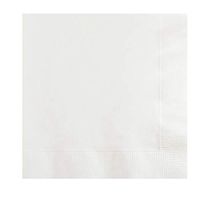 Touch of Color Paper Beverage Napkins, White, 1200-Count