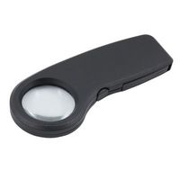 uxcell 30mm Dia 2 LED Light Plastic Magnifier with Handle