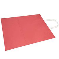 JAM PAPER Large Kraft GiftBags - 10 x 13 1/4 x 5 - Solid Kraft Gift Bags - Red - Sold Individually