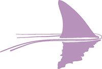 hBARSCI Shark in The Water Vinyl Decal - 5 Inches - for Cars, Trucks, Windows, Laptops, Tablets, Outdoor-Grade 2.5mil Thick Vinyl - Lilac