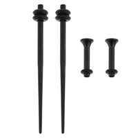4PCS Ear Taper Kit Black Stretching Gauges Plugs 1.6-10mm Stretching Kit Beauty For gift Party Jewerly Accessory Accessories Women Elegant | Size - 1.6mm