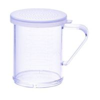 Winco PDG-10CS, 10 Oz Plastic Dredge with Clear Snap-on Lid, Seasoning Sugar Spice Pepper Shaker with Small Holes