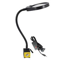 ElectroOptix 3X/5X/8X/10X Led Magnifying Lamp Magnetic Base Adjustable Led Lights Machinery Process Magnifying Glass,8X