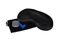 100% Pure Natural Silk Super Soft Sleep Mask, Adjustable Strap, with Ear Plugs + Case and Carry Pouch for Travel Naps (Black)