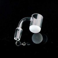 90 Degree 14mm Male Round OP Bottom 25mm Wide Quartz Accessories